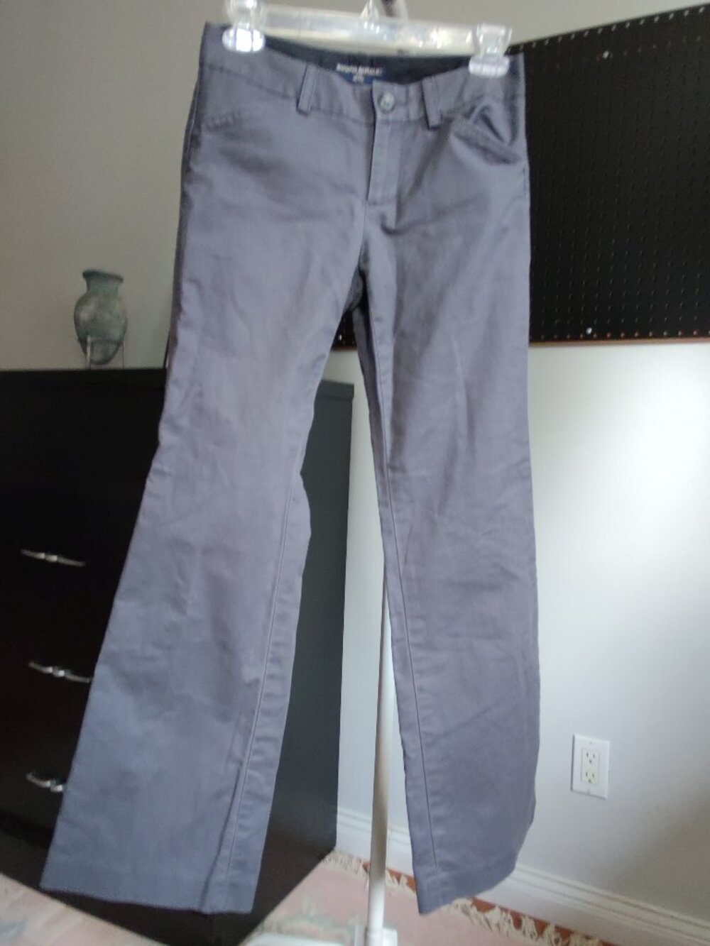 Banana Republic women's trousers stretchable cotton size 0P grey low rise
